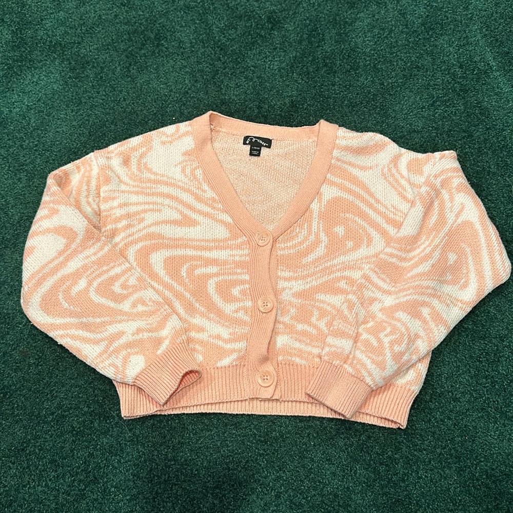 Kids pink and white sweater